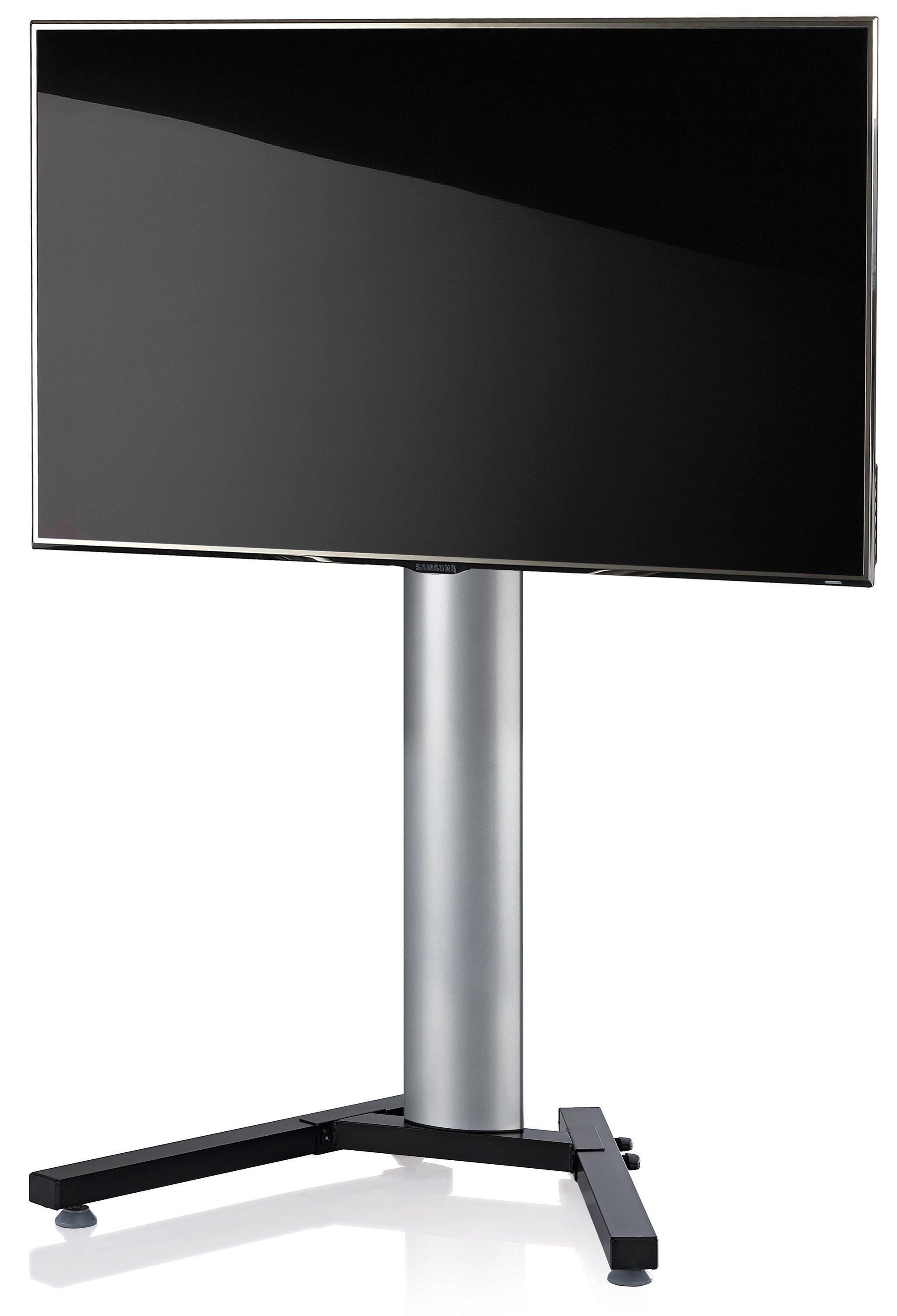 VCM  TV Standfuß | Alu Fernsehständer | Maße ca. H. 125 x B. 90 x T. 72 cm - Stadino Mini 