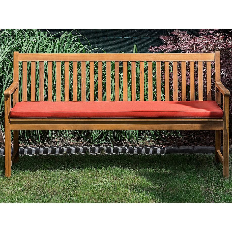 Beliani Banc avec coussin d'assise en Bois d'acacia certifié FSC® Traditionnel VIVARA  