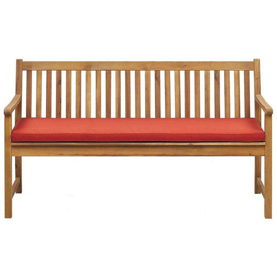 Beliani Banc avec coussin d'assise en Bois d'acacia certifié FSC® Traditionnel VIVARA  