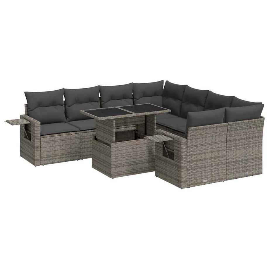 set di divani da giardino Polirattan