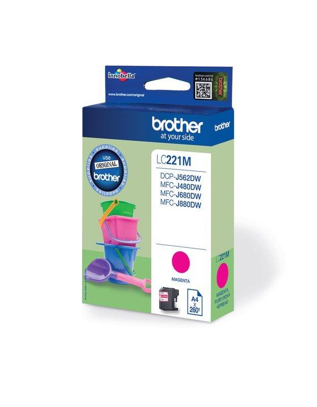 brother  BROTHER Tintenpatrone magenta LC-221M MFC-J480/680/880 260 Seiten 