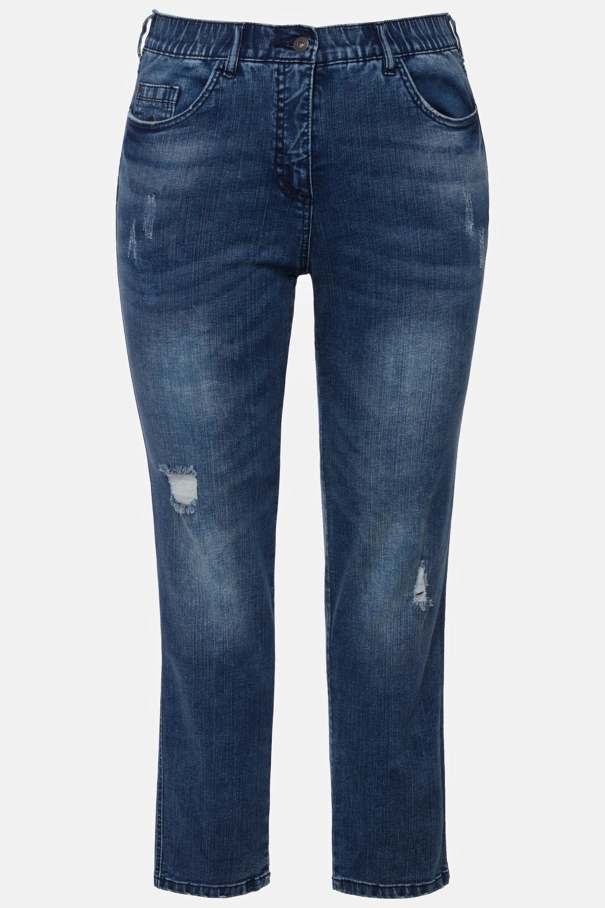 Ulla Popken  Jeans Sarah, Destroy-Effekte, schmale 5-Pocket-Form 