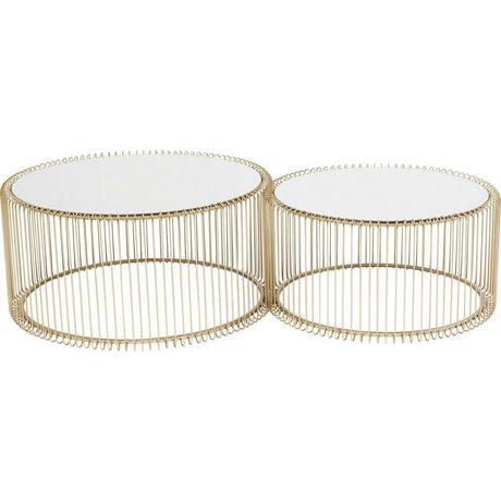 KARE Design Table basse Wire laiton (2/set)  