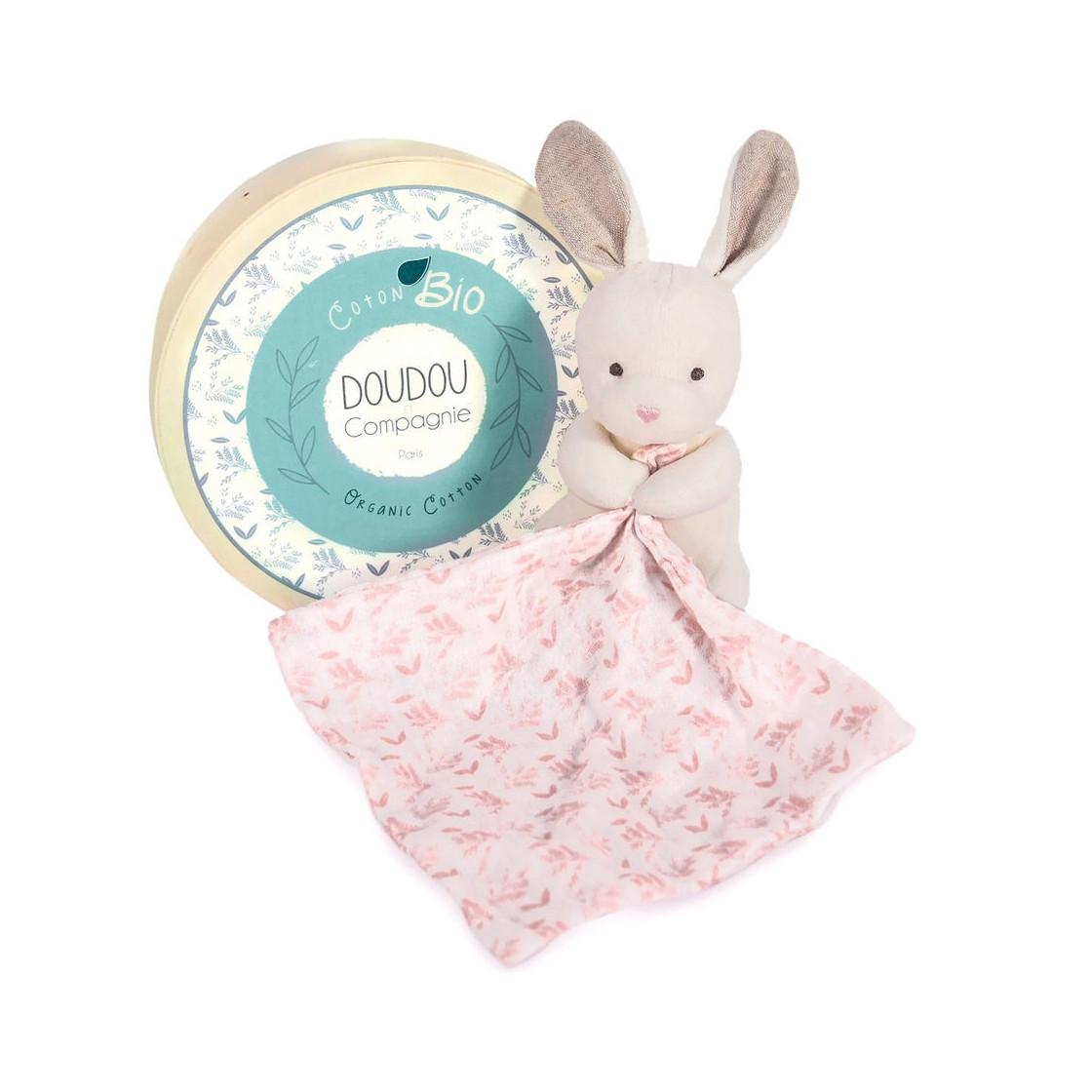 Image of Bio Hase mit Schmusetuch Rosa (15cm)