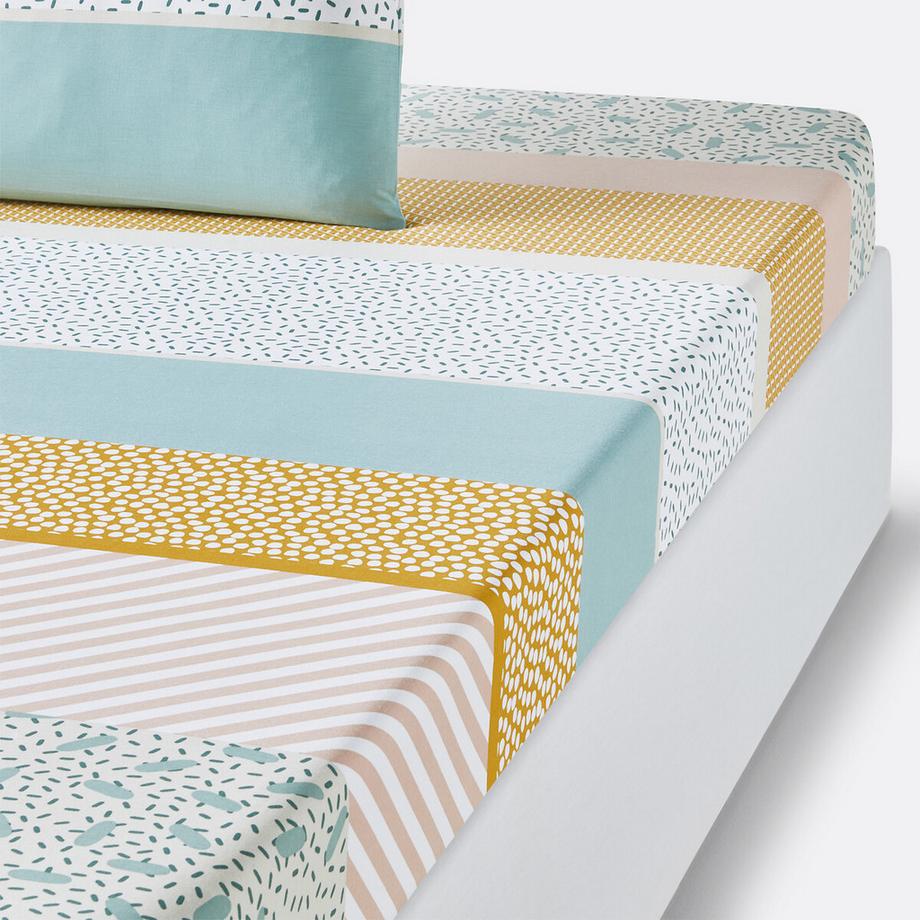 La Redoute Intérieurs Happy Stripes Baumwoll Fixleintuch  