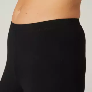 NYAMBA  Legging fitness long coton extensible ceinture basse femme - Salto noir Noir