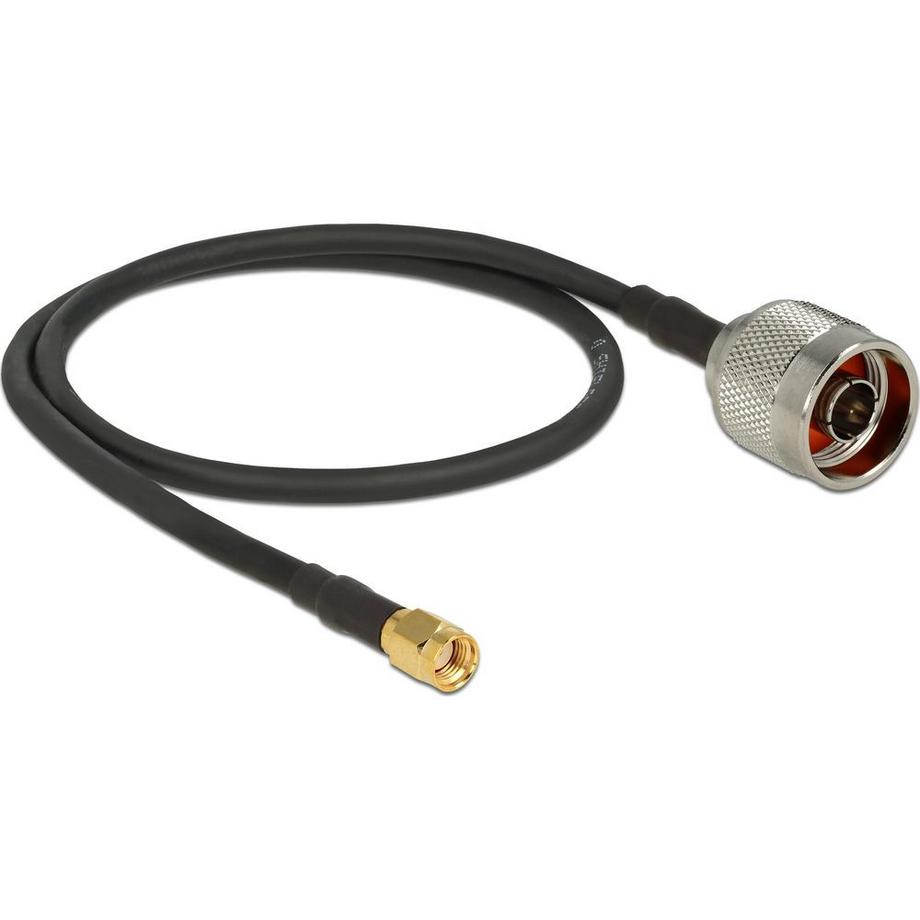 DeLock  DeLOCK 88937 cavo coassiale CFD200 0,5 m RP-SMA Nero 