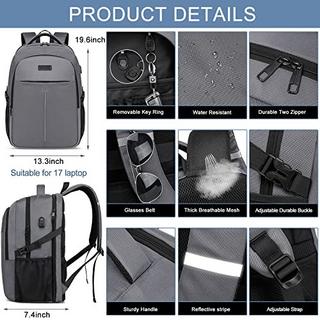 Only-bags.store Grande Zaino per Laptop con Porta di Ricarica USB Impermeabile  