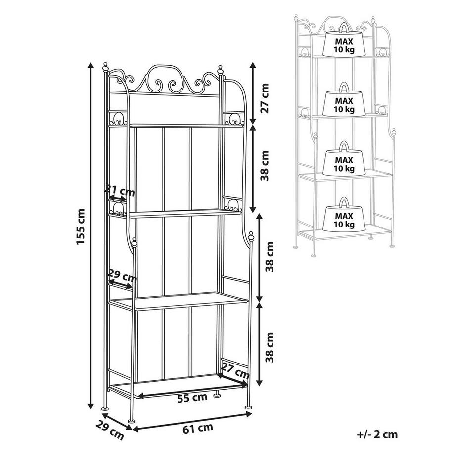 Beliani Regal aus Eisen  ISERNIA  