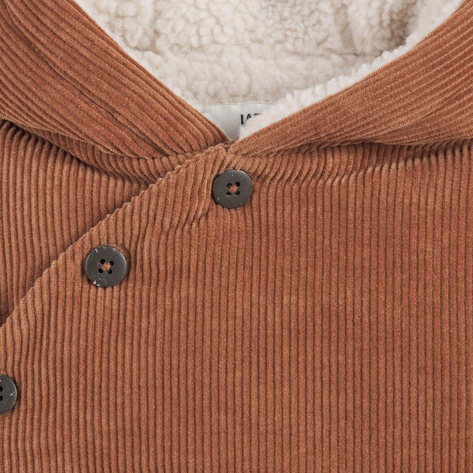 La Redoute Collections  Manteau chaud à capuche en velours doublé sherpa 