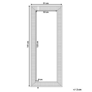 Beliani Miroir en Matière synthétique Traditionnel CASSIS  