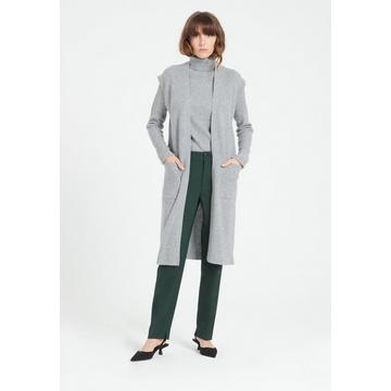 MIA 6 Long cardigan sans manches - 100% cachemire