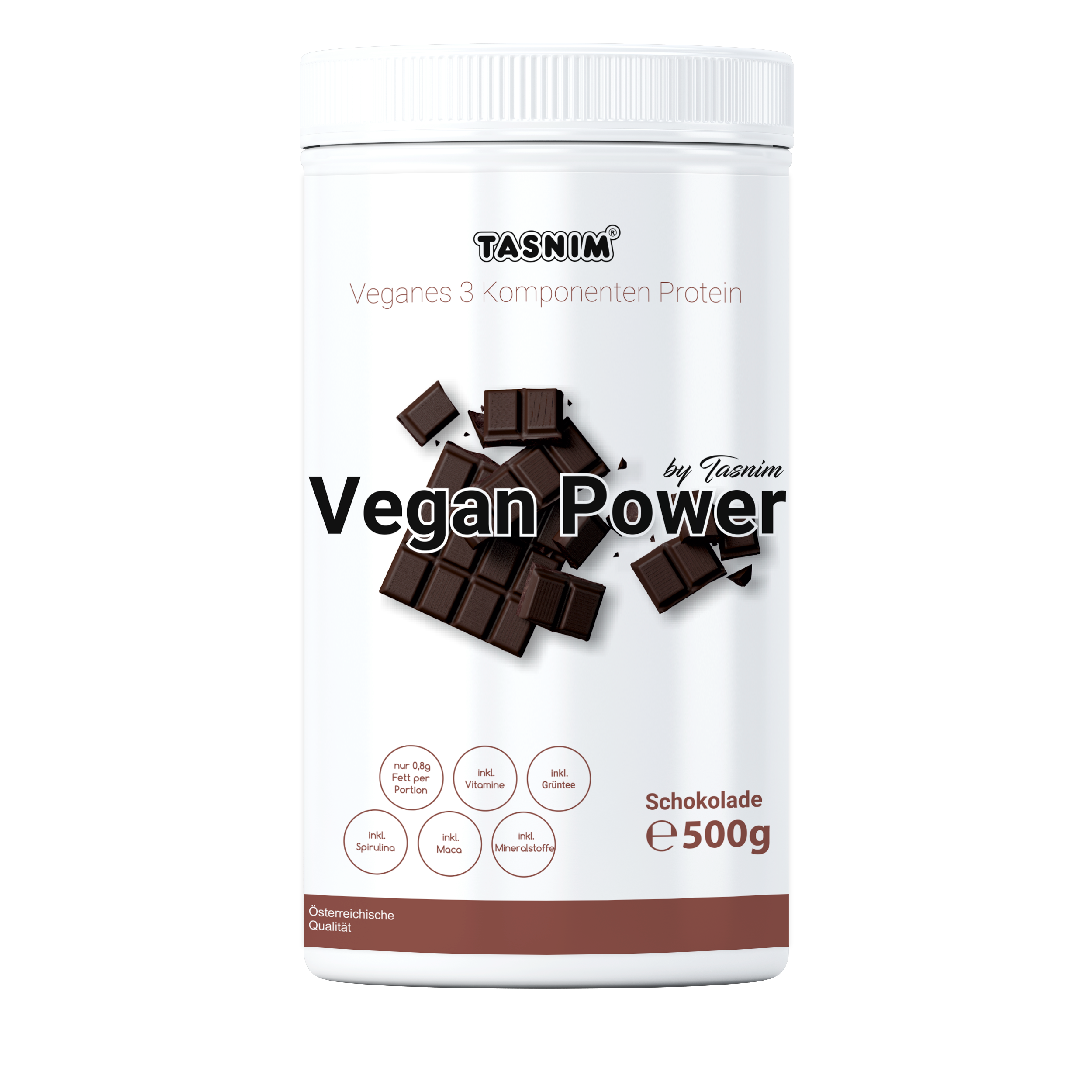 Tasnim  Vegan Power Protein Schokolade Tasnim – 500g 