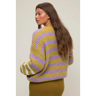 Studio Untold  Pullover, oversized, Grobstrick, Streifenmix, Rundhals, Langarm 