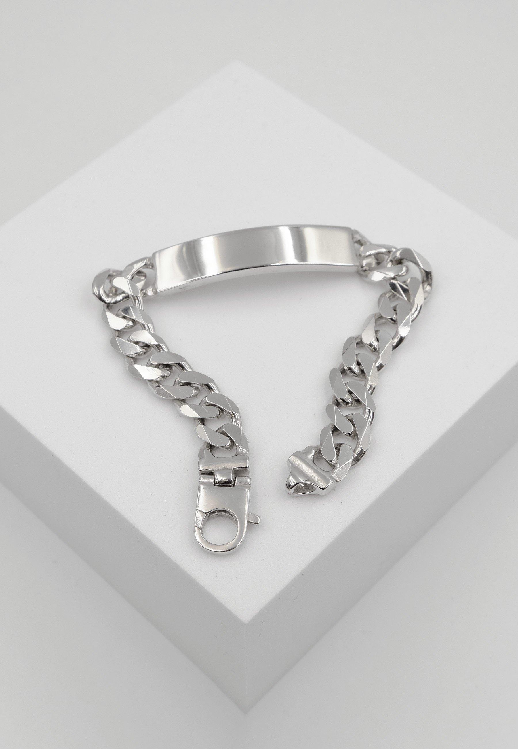 MUAU Schmuck  Bracelet d'insigne en argent 925 char, 9.4mm, 19cm 