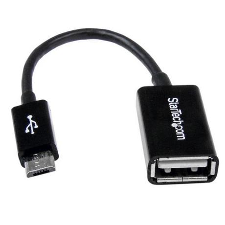 STARTECH.COM  Câble adaptateur Micro USB vers USB Host OTG de 12cm - Mâle / Femelle - Noir 