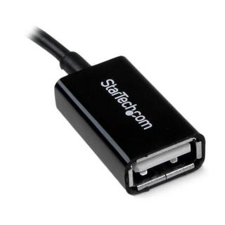 STARTECH.COM  Câble adaptateur Micro USB vers USB Host OTG de 12cm - Mâle / Femelle - Noir 