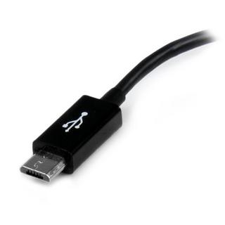 STARTECH.COM  Câble adaptateur Micro USB vers USB Host OTG de 12cm - Mâle / Femelle - Noir 