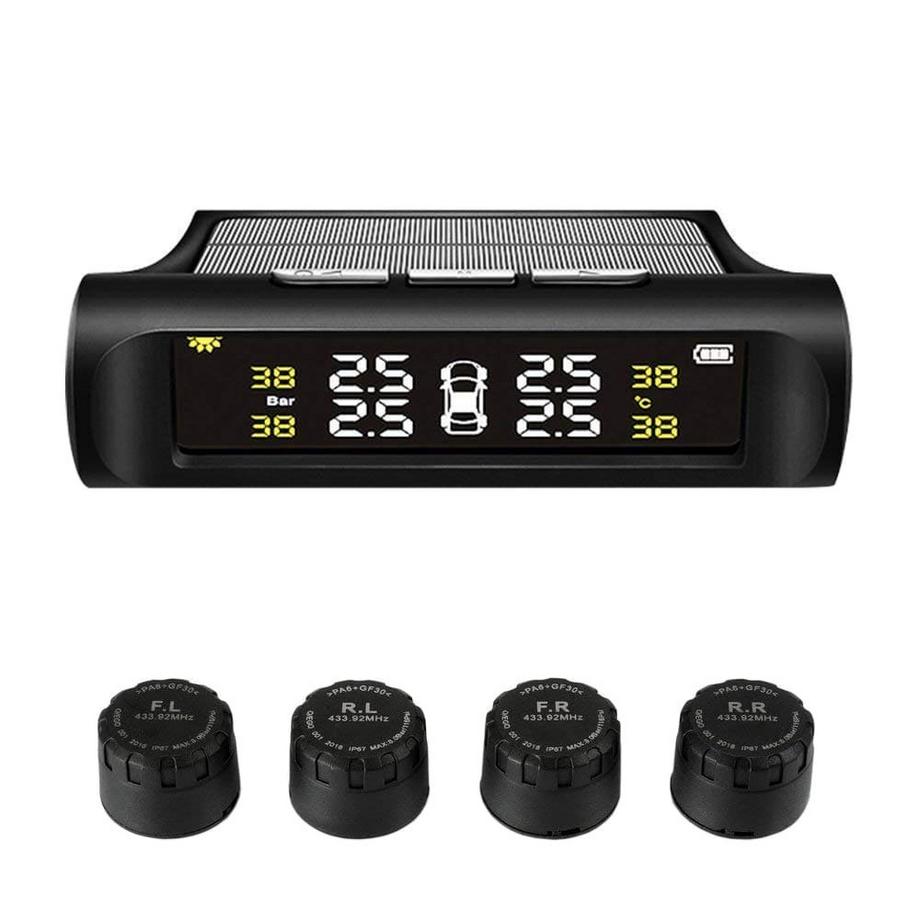 eStore  TPMS Drahtloses Reifendruckkontrollsystem, Solarzelle  USB 