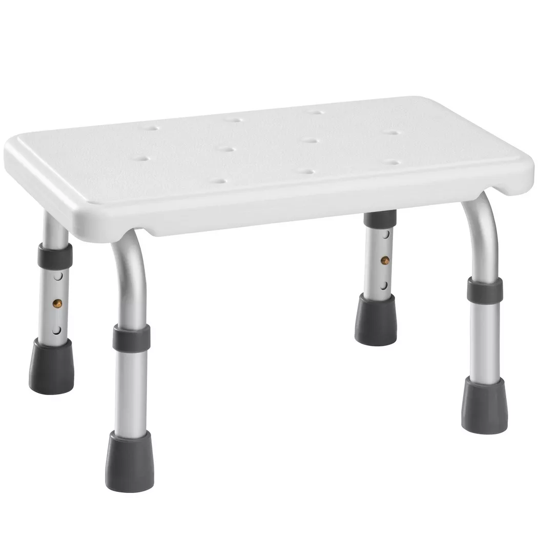 Tectake - Badewannen-Einstiegshilfe  aus Aluminium und Kunststoff 3-fach höhenverstellbar, One Size, Weiss