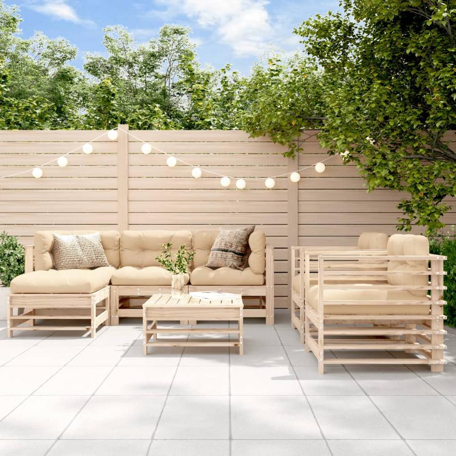 VidaXL Salon de jardin bois de pin  