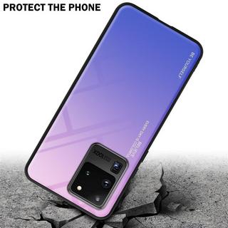 Cadorabo  Housse compatible avec Samsung Galaxy S20 ULTRA - Coque de protection bicolore en silicone TPU et dos en verre trempé 