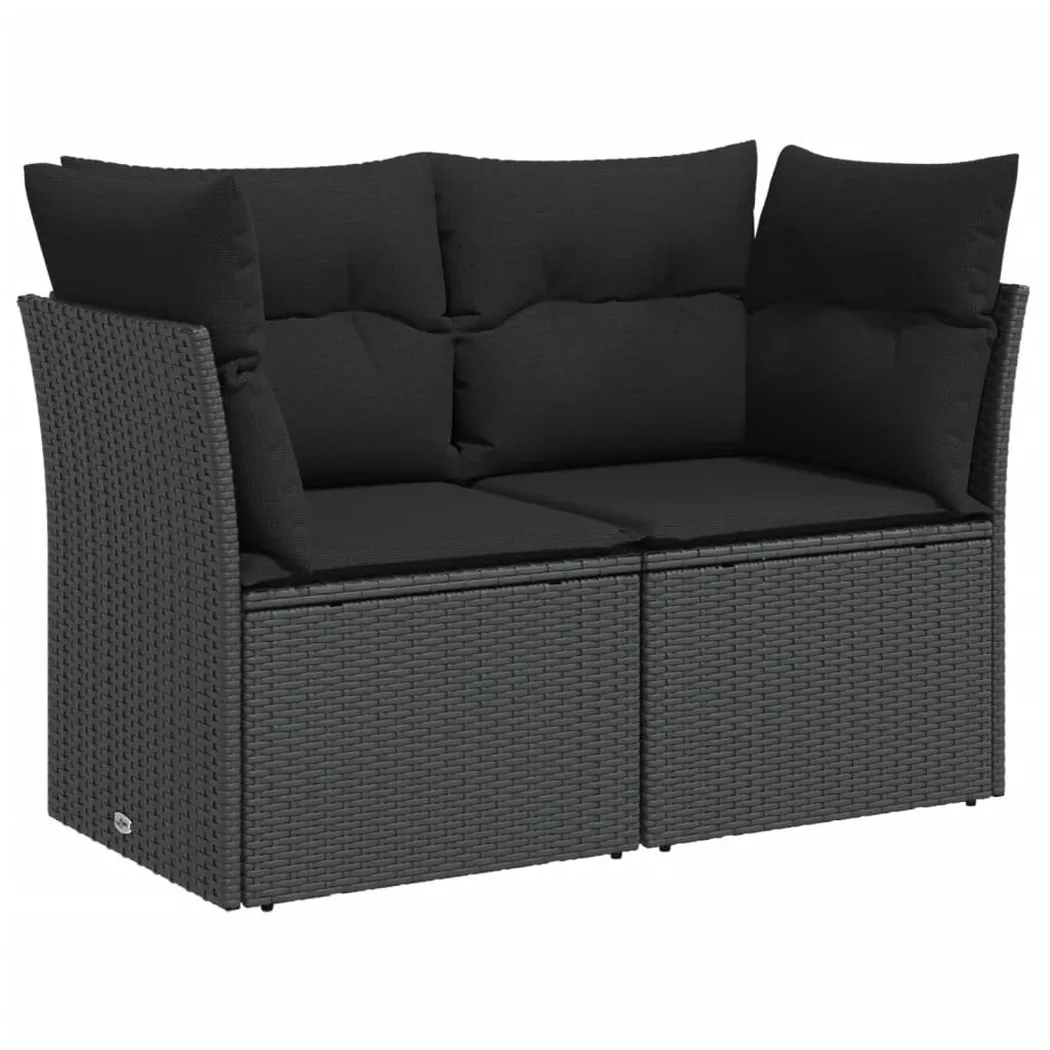 VidaXL - Gartensofa poly-rattan, One Size, Schwarz