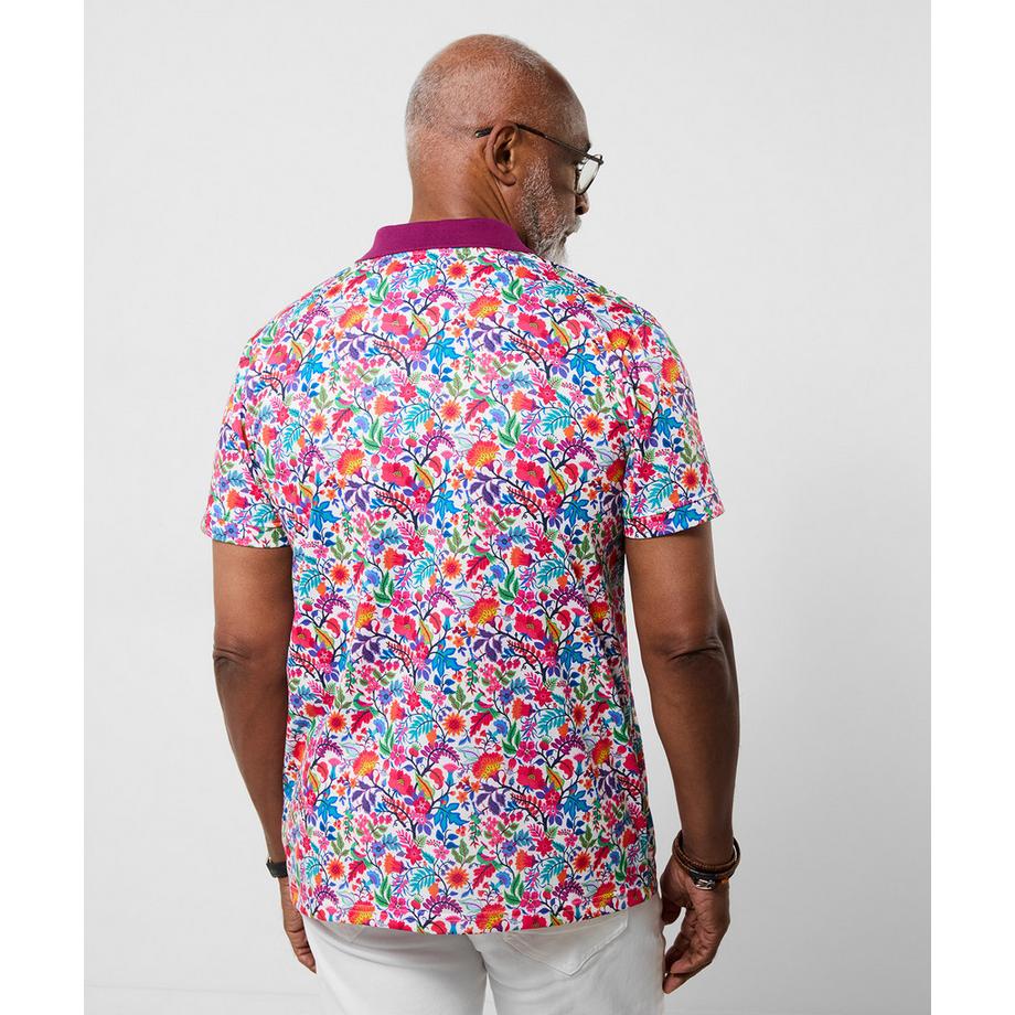 Joe Browns Polo con motivo floreale e colletto a contrasto  