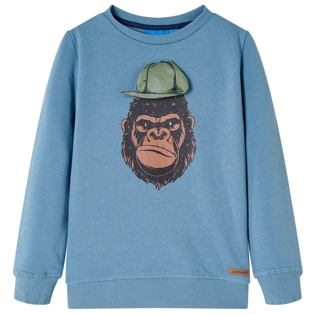 Image of Kinder Sweatshirt Baumwolle Jungen Blau 92