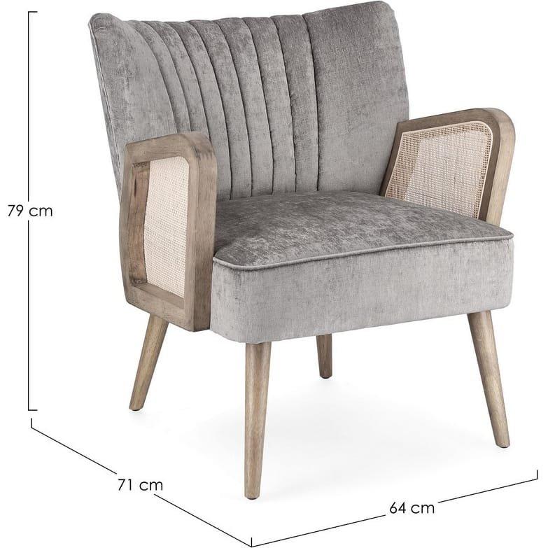 mutoni Fauteuil Virna argent  