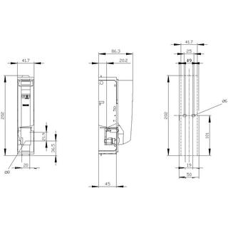 Siemens  Siemens Sentron, interrupteur sectionneur à fusible 3NP1, 1 pôle, NH00, 160 A, Pour la construction et 