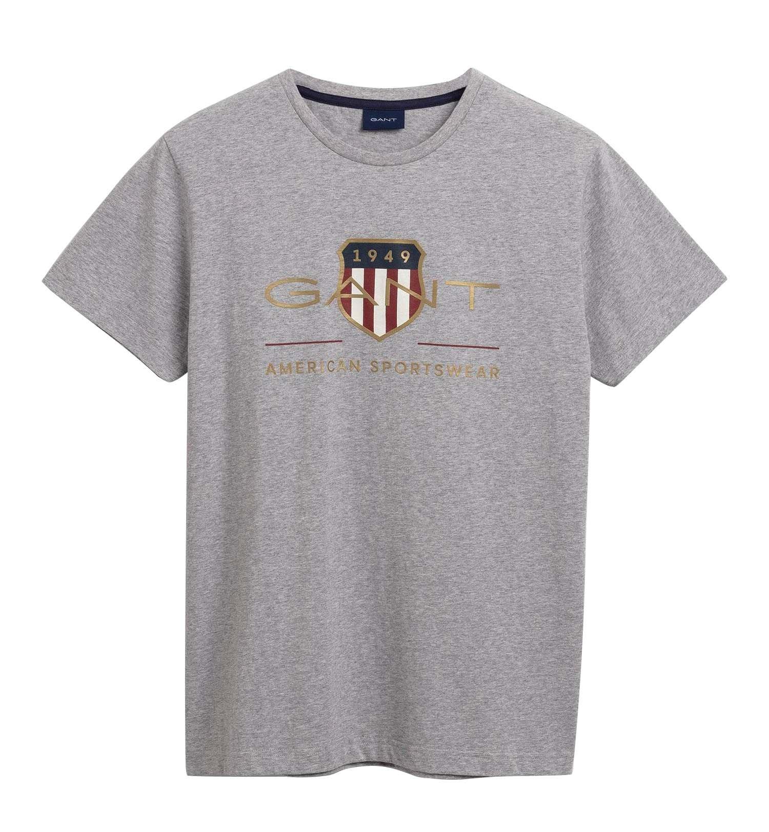 Image of T-shirt Bequem Sitzend-d2. Archive Shield Herren Grau XS