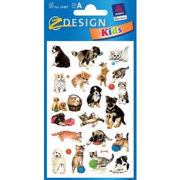 Z-DESIGN Sticker Kids 53487 Hunde/Katzen 3 Stück