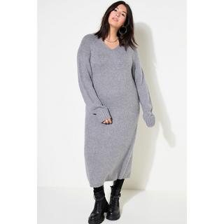 Studio Untold  Robe midi en maille, décolleté en V, coupe Loose Fit 