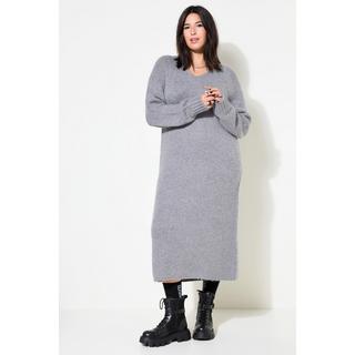 Studio Untold  Robe midi en maille, décolleté en V, coupe Loose Fit 