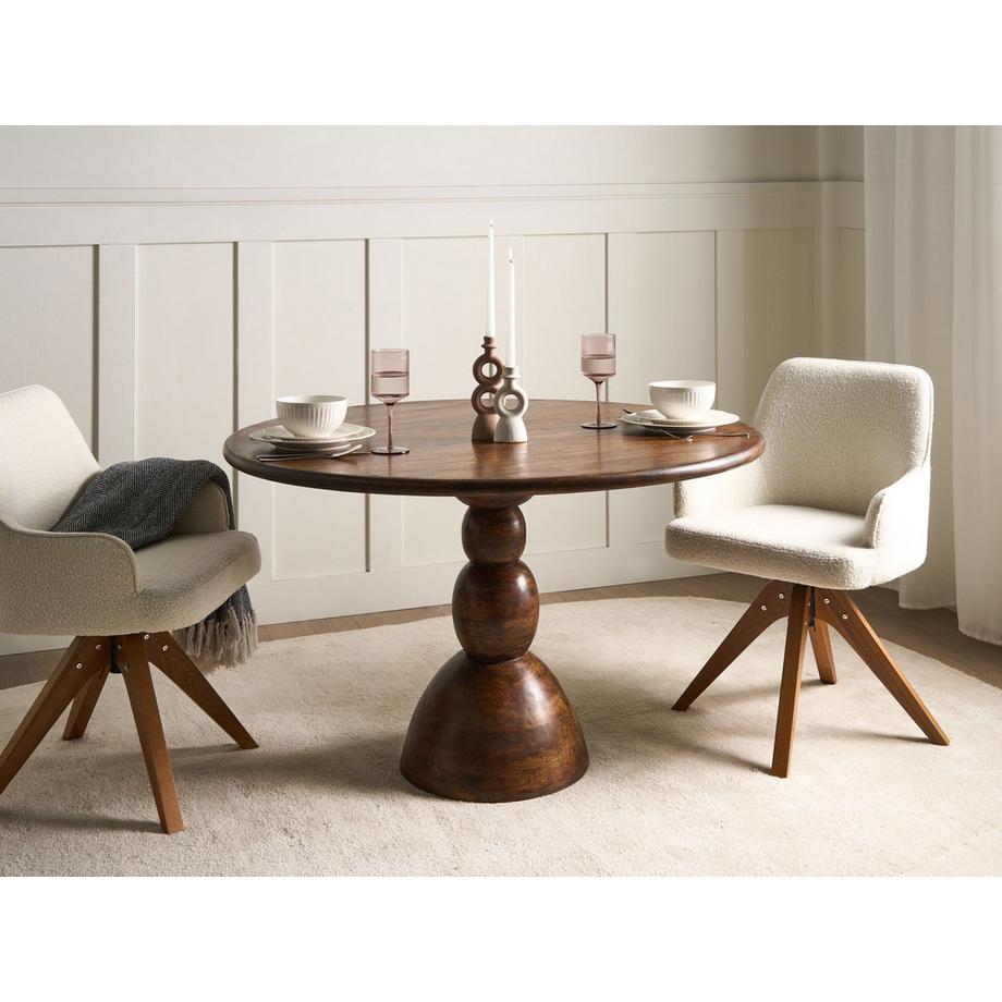 Beliani Table de repas en Manguier Traditionnel SILVON  