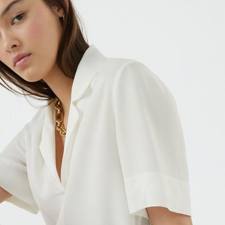 La Redoute Collections  Kurzärmelige Bluse mit Reverskragen 