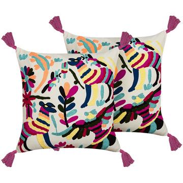 Dekokissen 2er Set aus Baumwolle Klassisch RAIGANJ