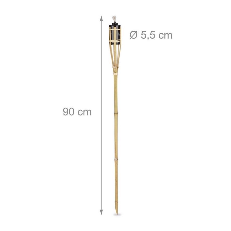 B2X Set di 10 torce in bambù  