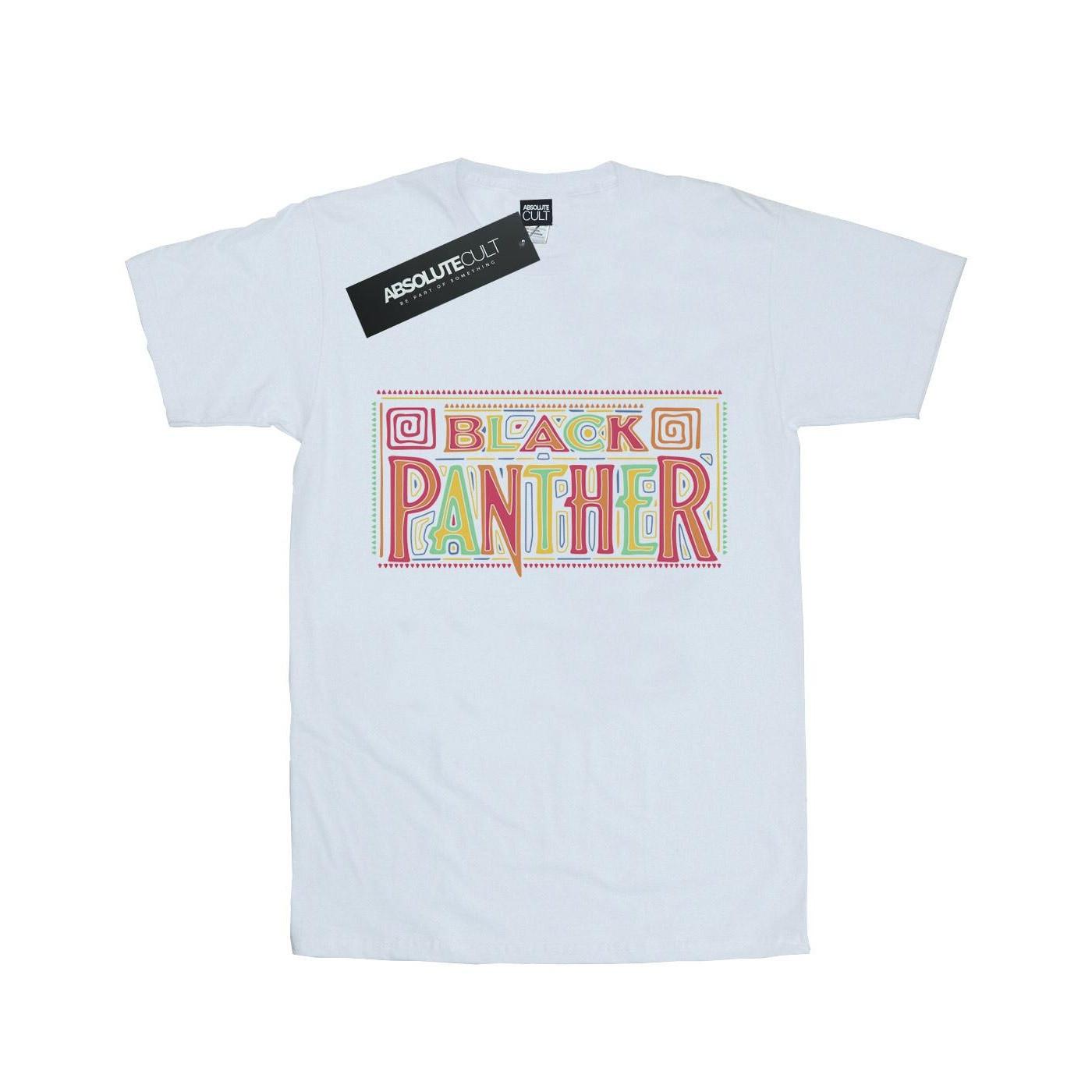 Image of Black Panther Tribal Logo Tshirt Damen Weiss 3XL