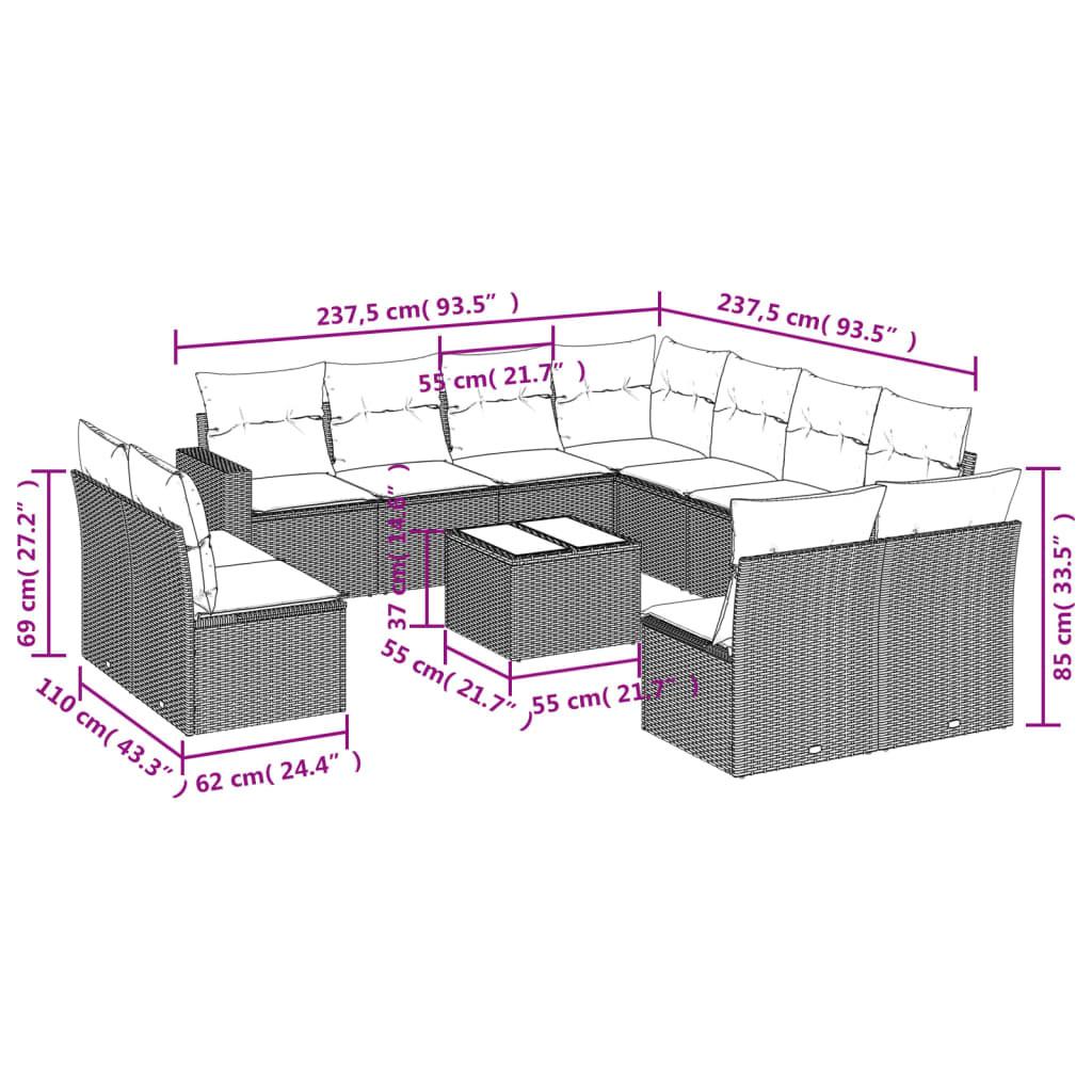 VidaXL Garten sofagarnitur poly-rattan  