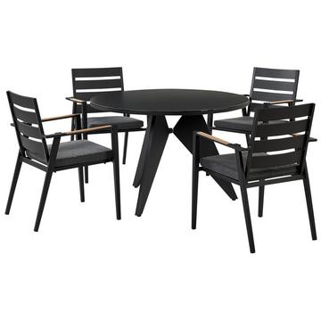 Set da pranzo per giardino con sedie en Alluminio Moderno OLMETTO/TAVIANO