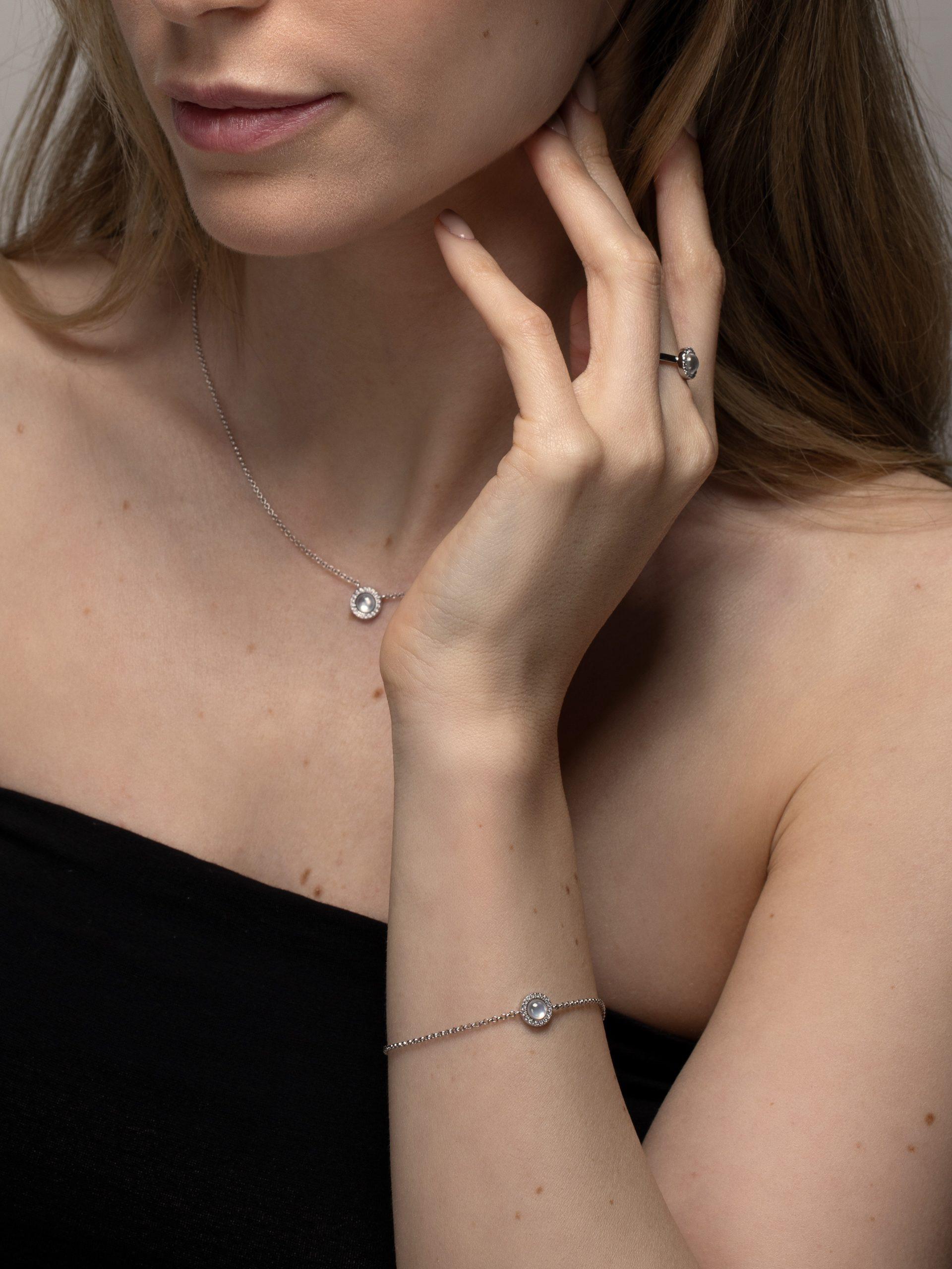 PHANTASYA  Perlmutt mit Zirkonia Armband 1947 Rhodiniert 