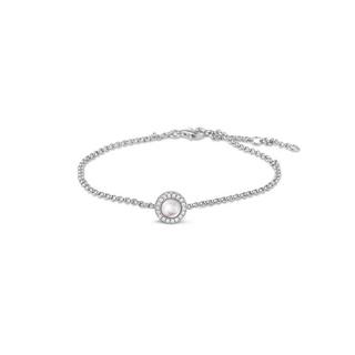 PHANTASYA  Perlmutt mit Zirkonia Armband 1947 Rhodiniert 