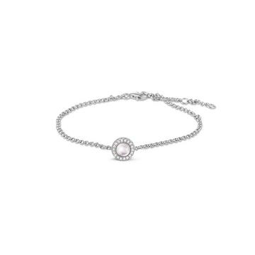 Perlmutt mit Zirkonia Armband 1947 Rhodiniert