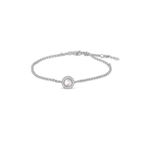 PHANTASYA  Perlmutt mit Zirkonia Armband 1947 Rhodiniert 