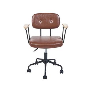 Beliani Chaise de bureau en Cuir PU Rétro ALGERITA  