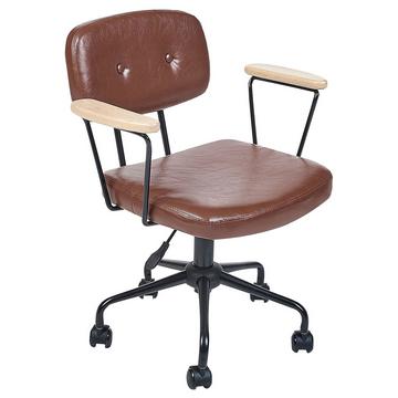 Chaise de bureau en Cuir PU Rétro ALGERITA