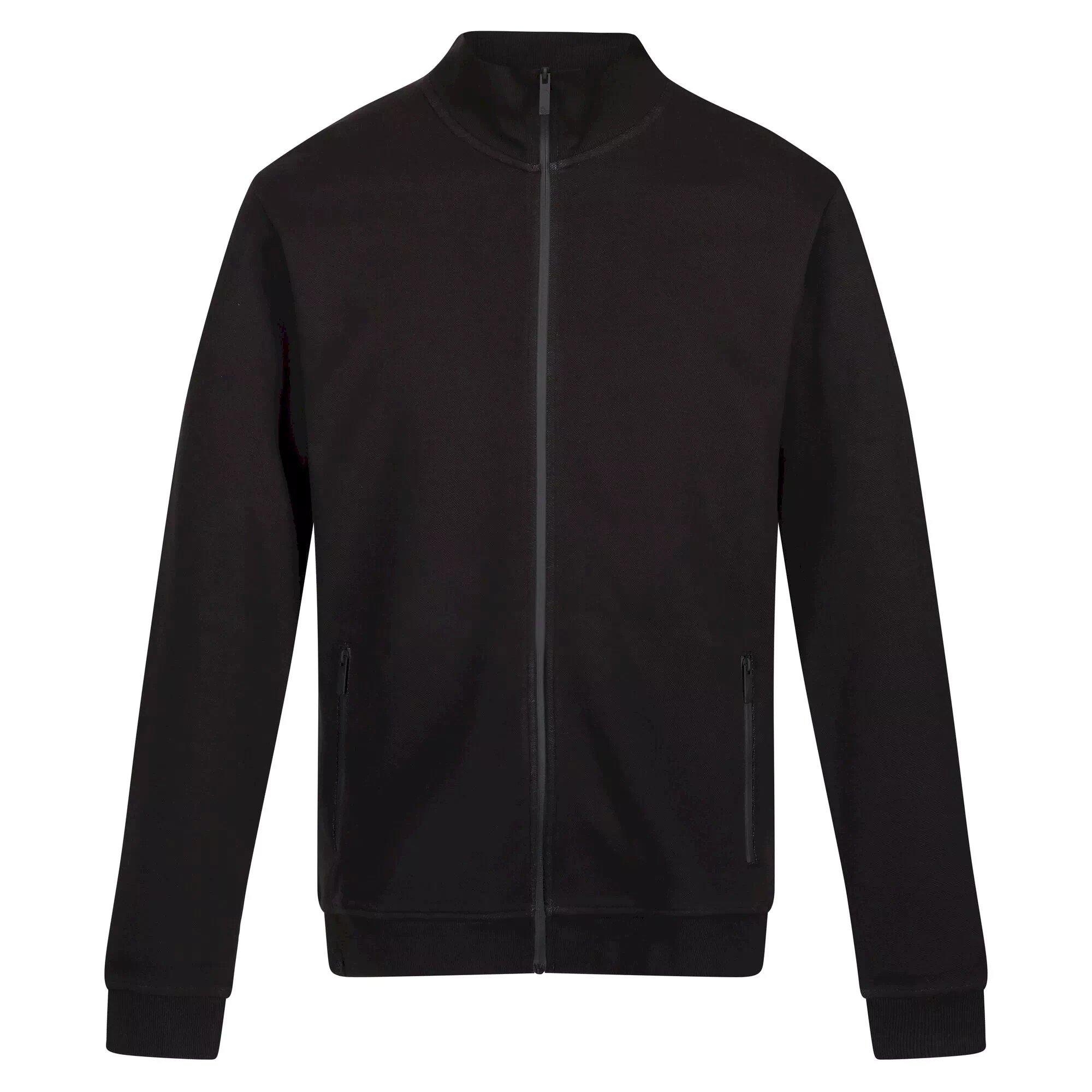 Image of Felton Fleecejacke Durchgehender Reißverschluss Herren Schwarz L