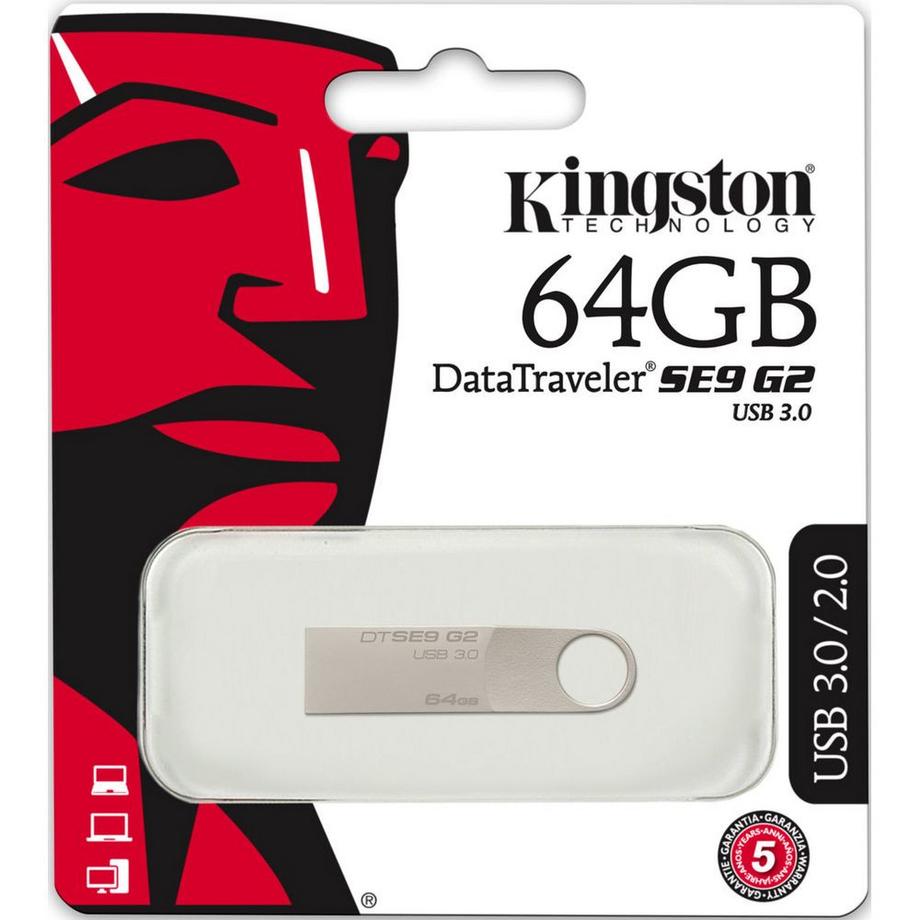Kingston  Kingston Technology DataTraveler SE9 G2 64GB unità flash USB USB tipo A 3.2 Gen 1 (3.1 Gen 1) Argento 